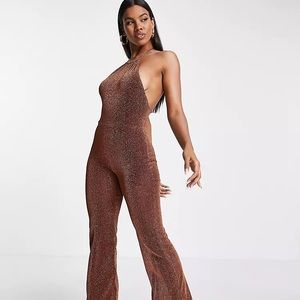 As You for Asos Copper Halter Jumpsuit